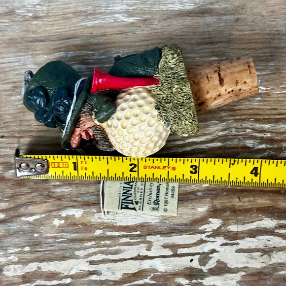Vintage 90s Irish Leprechaun Golf Blarney Stone Declans Finnial Wine Stopper NEW - Picture 9 of 11